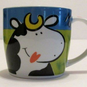 Moo Cow Porcelain Tea Coffee Cup Mug Gallery by Inhesion EUC Never Used